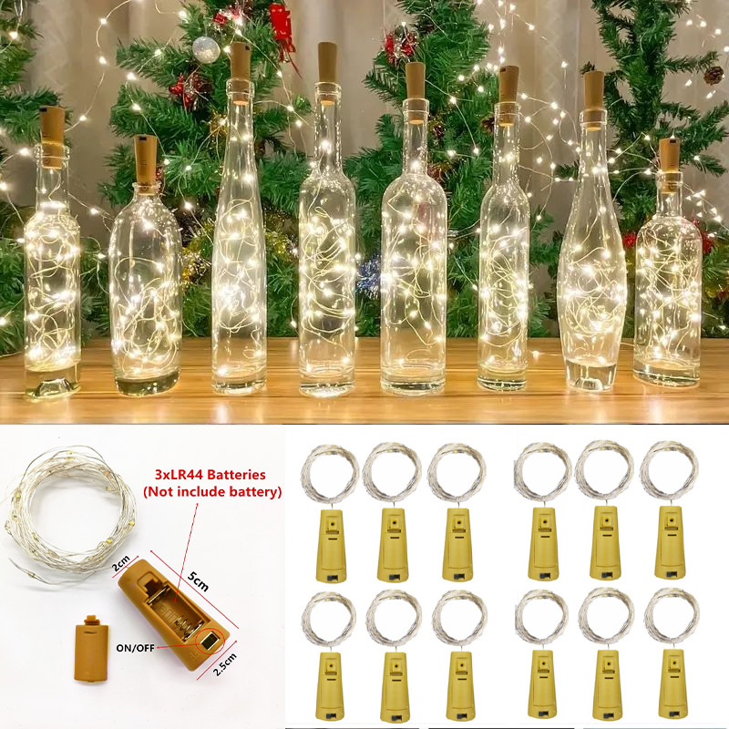 Led Fairy String Lights - 6 pçs 20led garrafa de vinho