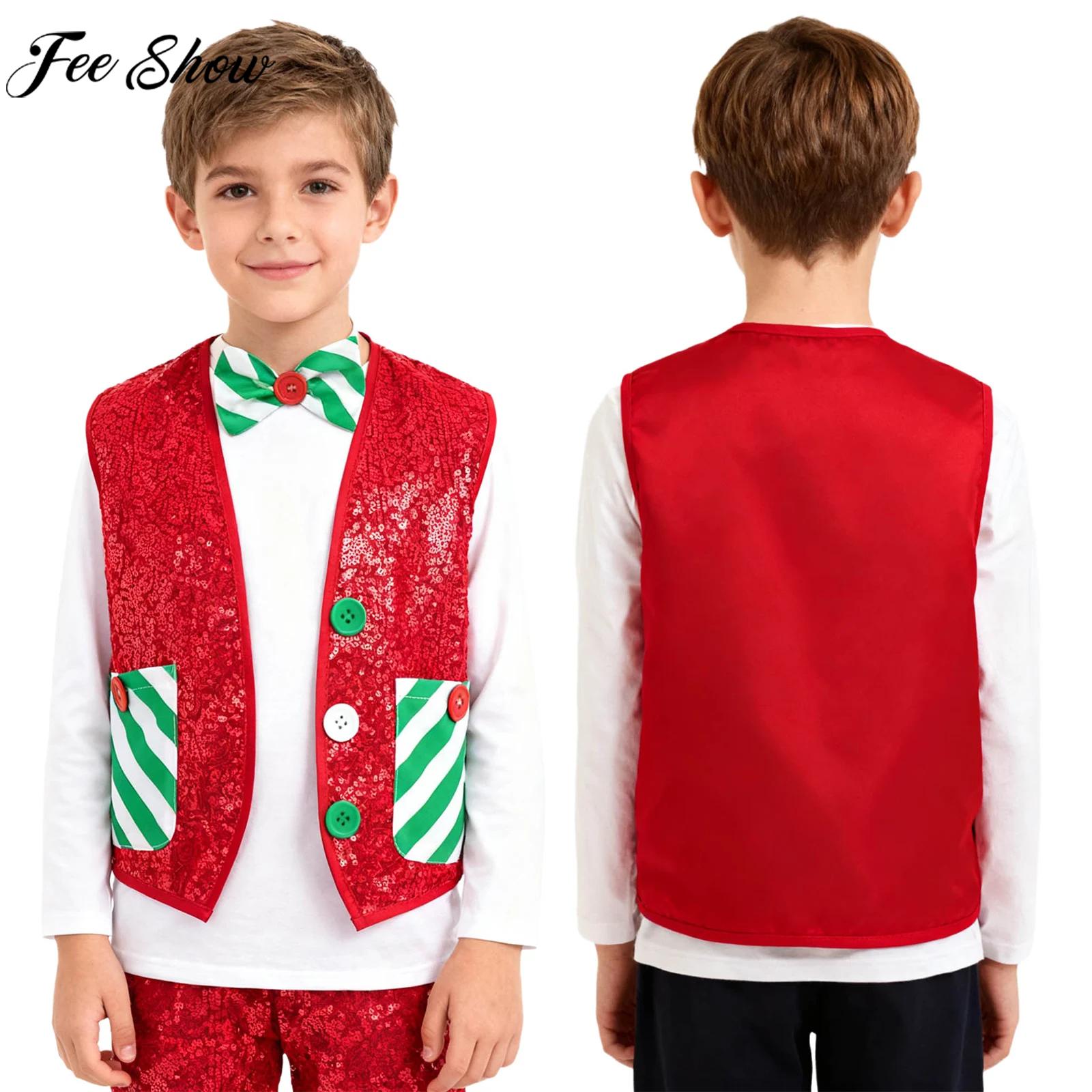 Elf Costume Christmas - Meninos meninas festa de natal santa
