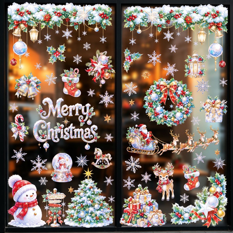 9 Folhas de Adesivos Estáticos - Snowflake Window Decal avaliação e preço