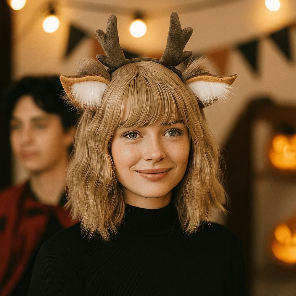 Unissex orelhas de veado rena  - Reindeer Antlers Headband avaliação e preço