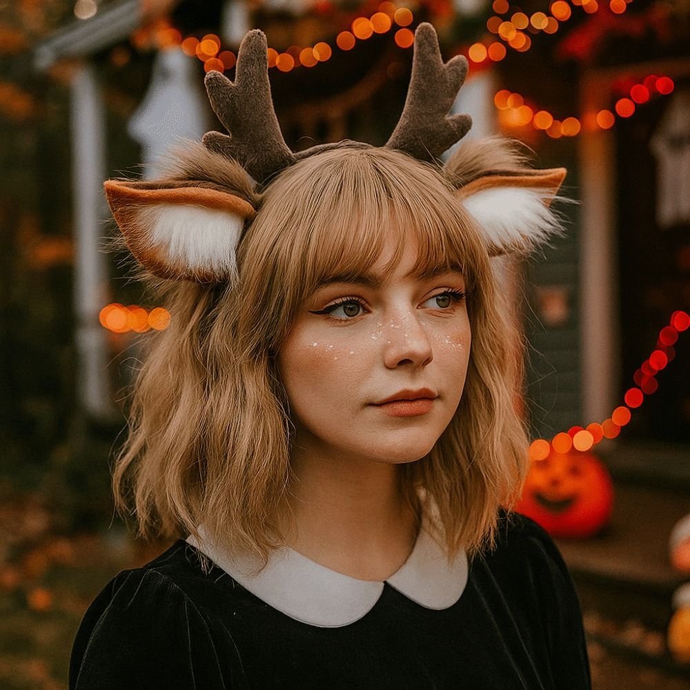 Unissex orelhas de veado rena  - Reindeer Antlers Headband avaliação e preço