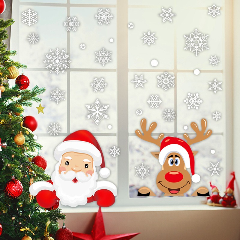 Natal dos desenhos animados pa - Snowflake Window Decal avaliação e preço