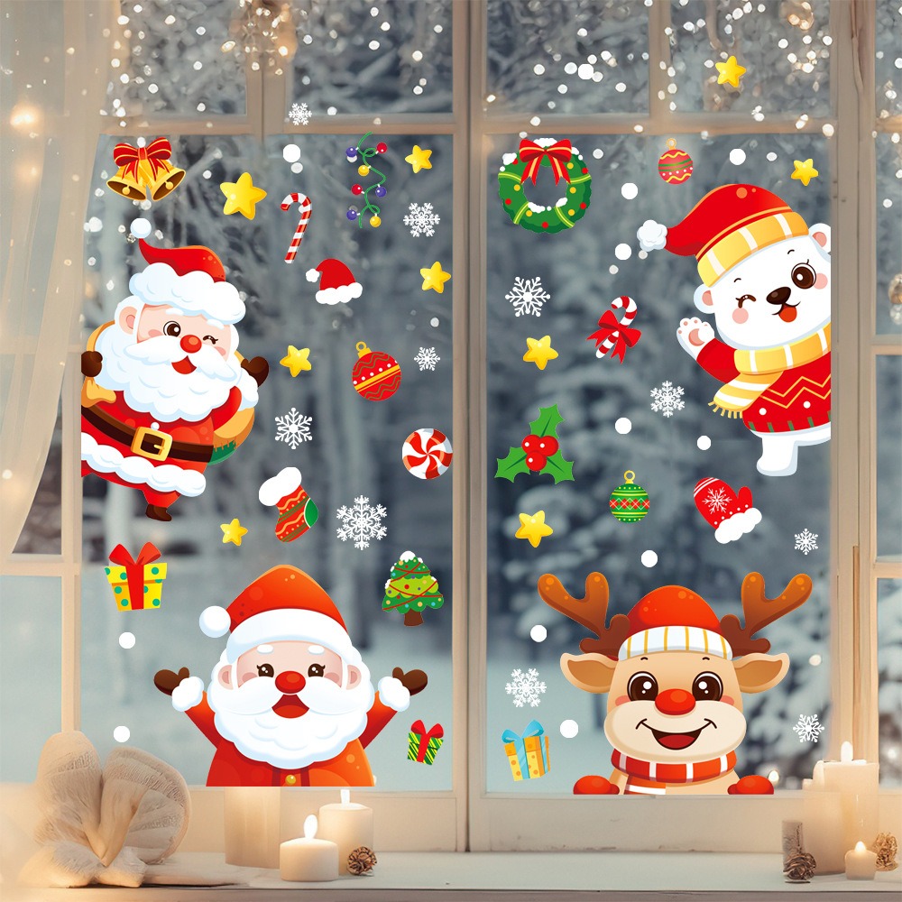 Natal dos desenhos animados pa - Snowflake Window Decal avaliação e preço