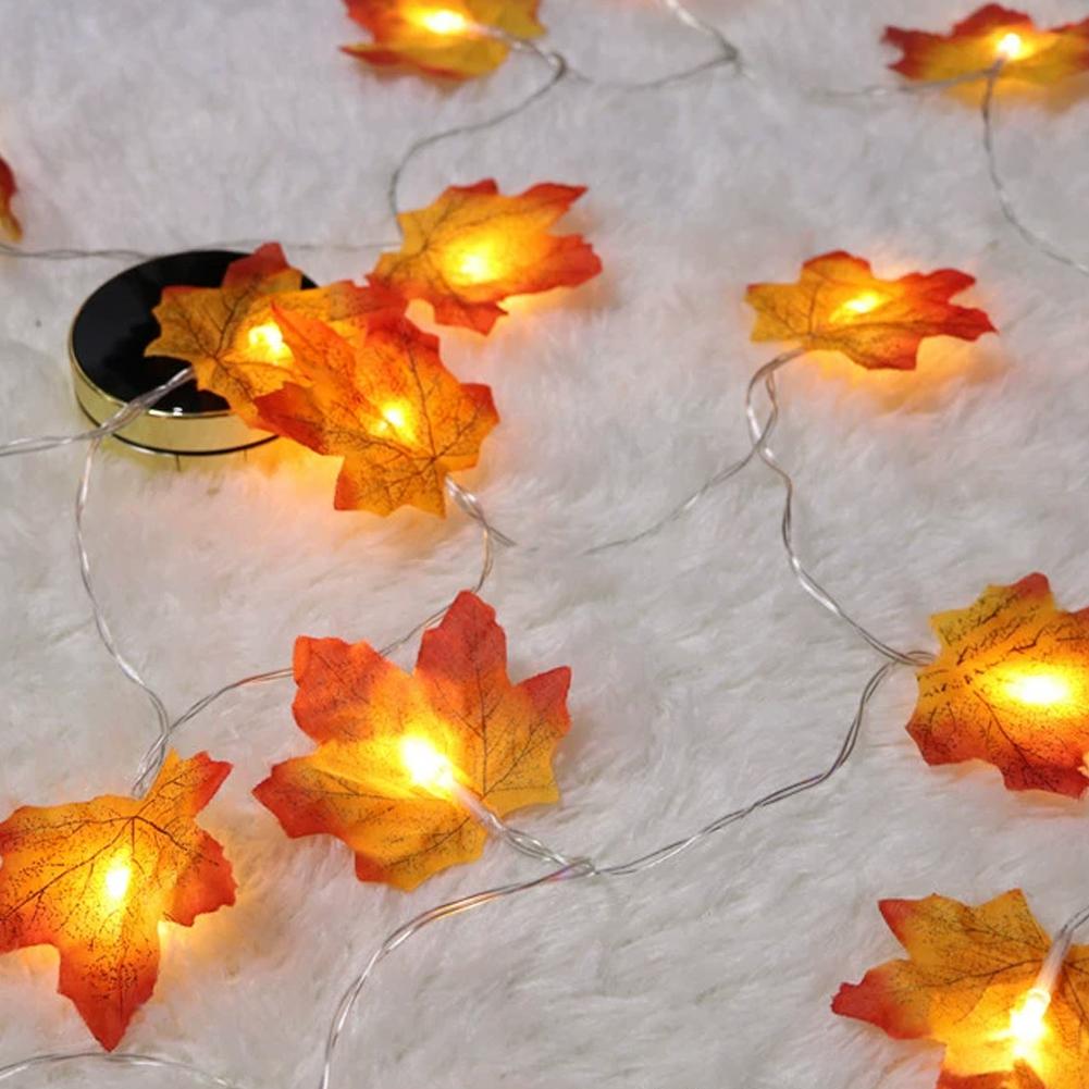 Guirlanda de Folhas de Bordo c - Led Fairy String Lights avaliação e preço