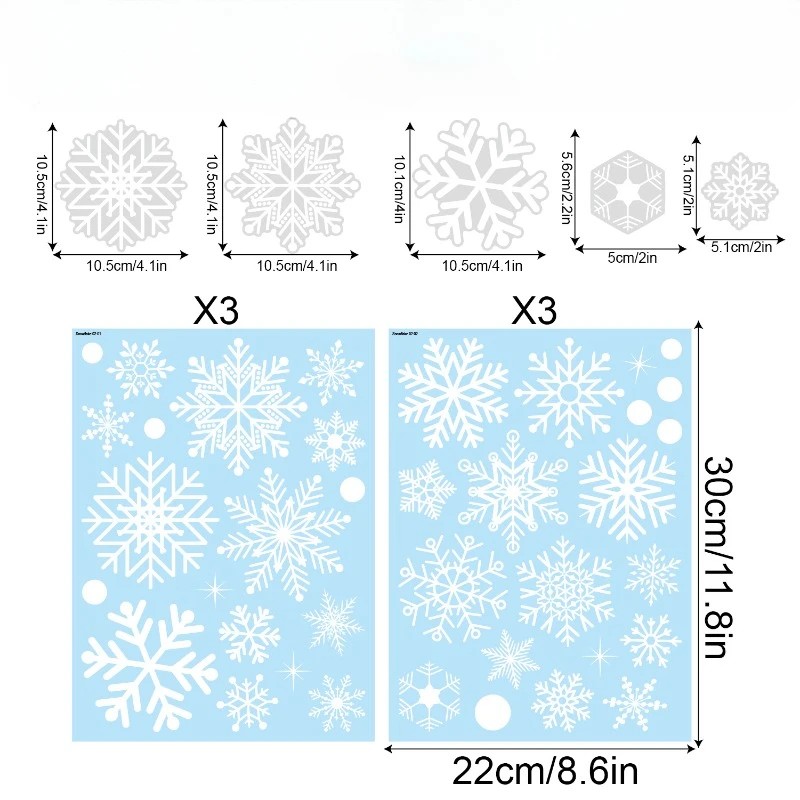 Adesivos de Natal para Janelas - Snowflake Window Decal avaliação e preço