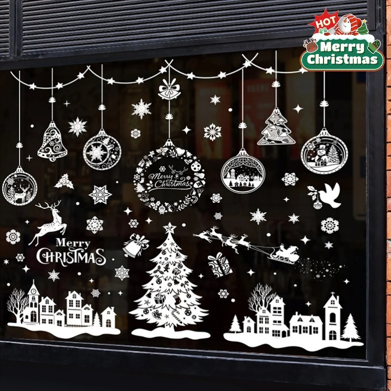 9 Folhas com 243 Adesivos Reut - Snowflake Window Decal avaliação e preço
