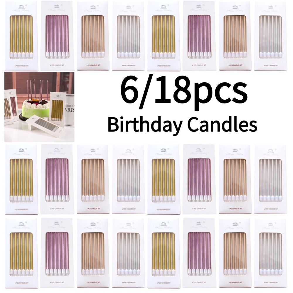 6/18 pçs metal ouro prata vela - Holiday Candle Set avaliação e preço
