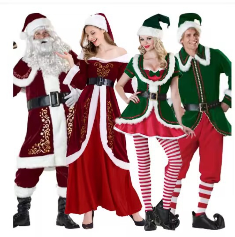 Traje de papai noel feminino m - Elf Costume Christmas avaliação e preço