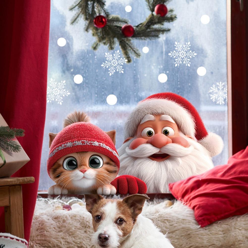 2 pçs janela de natal adere ad - Snowflake Window Decal avaliação e preço