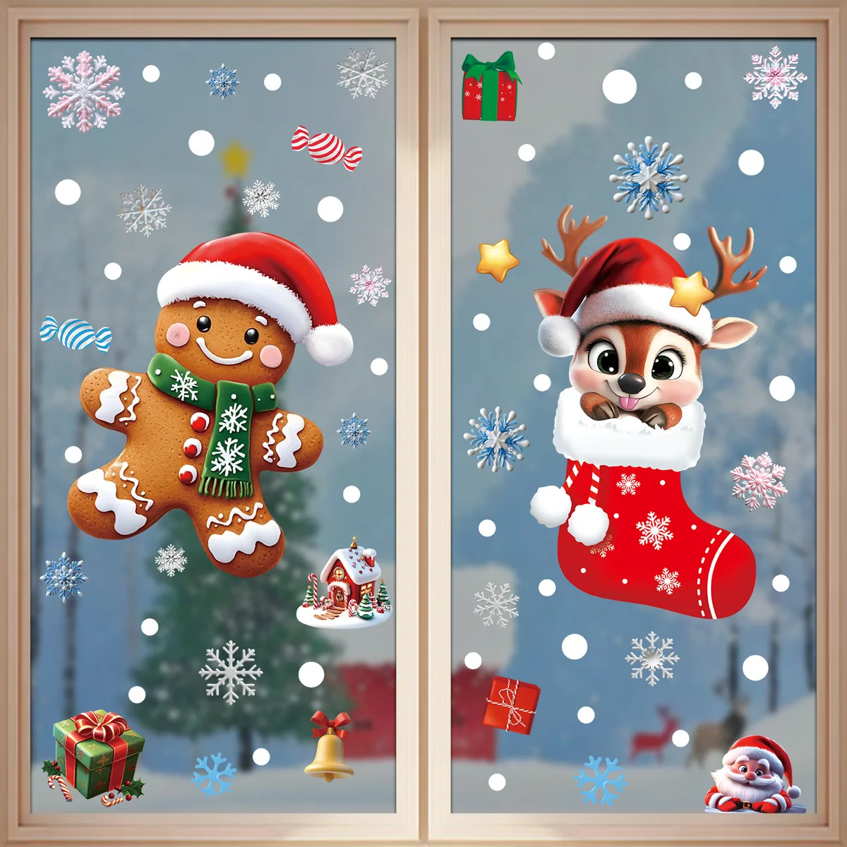 2025 janela estática de natal  - Snowflake Window Decal avaliação e preço